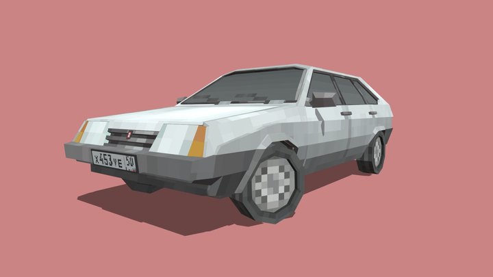 Low-poly VAZ 2109 3D Model