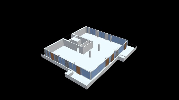 Coolhouse verdieping type 1 - geheel 3D Model