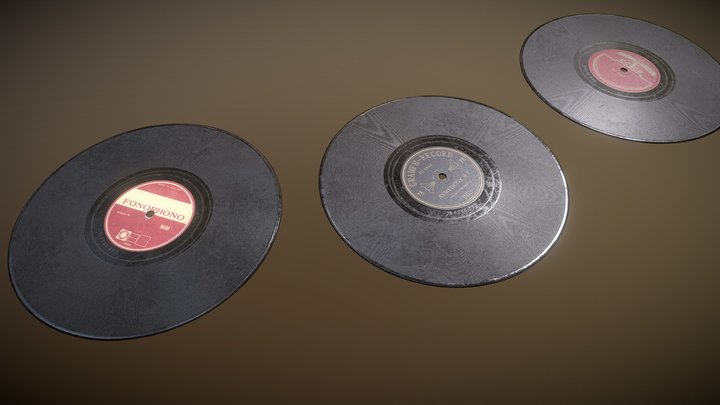 Gramophone disk 3D Model