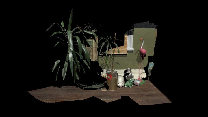 Habitat Fragments Sample I - "Plants in Corner" 3D Model