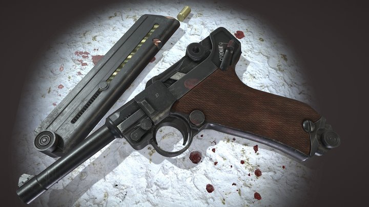 Hoobler's Luger - Band Of Brothers 3D Model