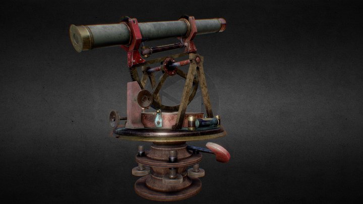 Antique theodolite 3D Model