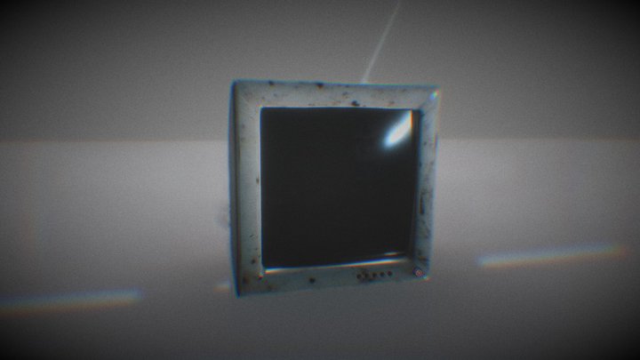 Old Computer Monitor and TV Model. 3D Model