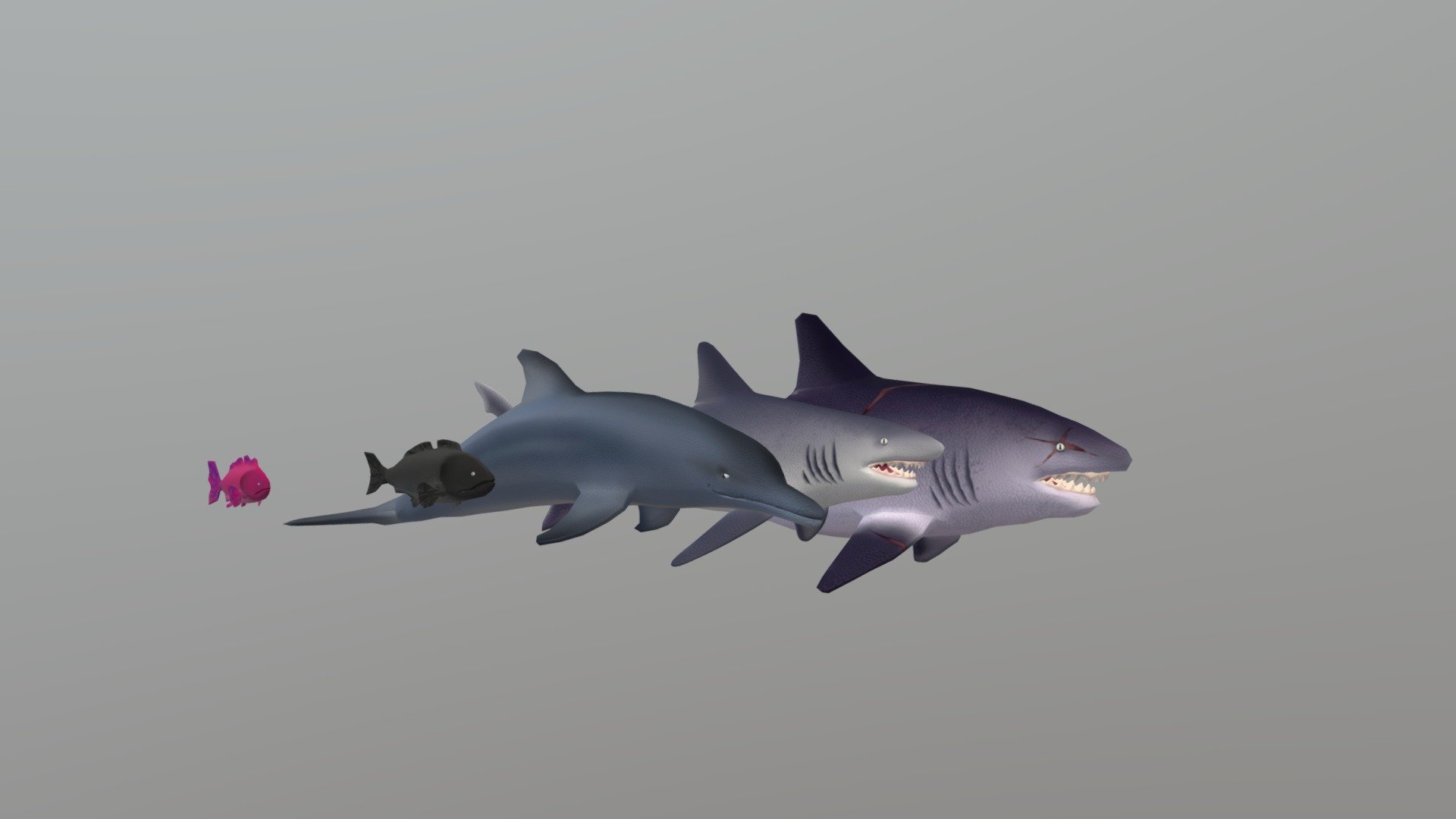 The Shark Goblin. low poly fish. Ocean predator. Fish 3d model Art by  Existence in Characters - UE Marketplace