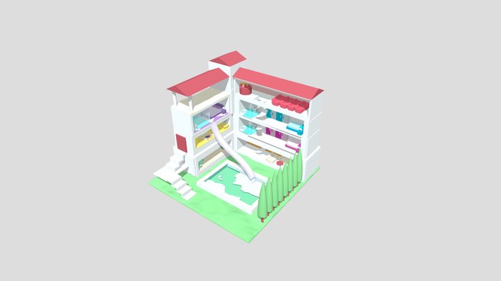 Большой дом AR 3D Model