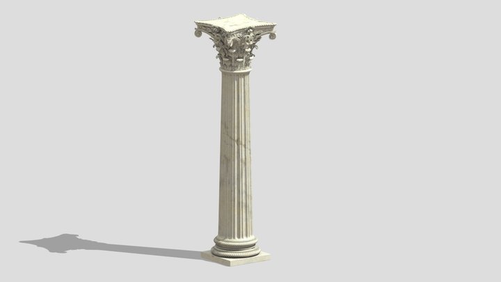 Composite Column 3 PBR Realistic 3D Model