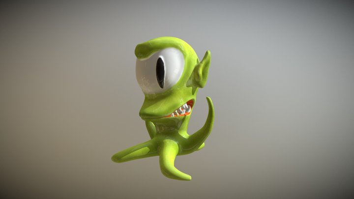 simpsons alien Kang 3D Model