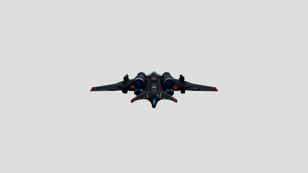 Low Poly Futuristic Jet Fighter