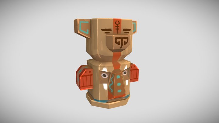 Bear Totem 3D Model