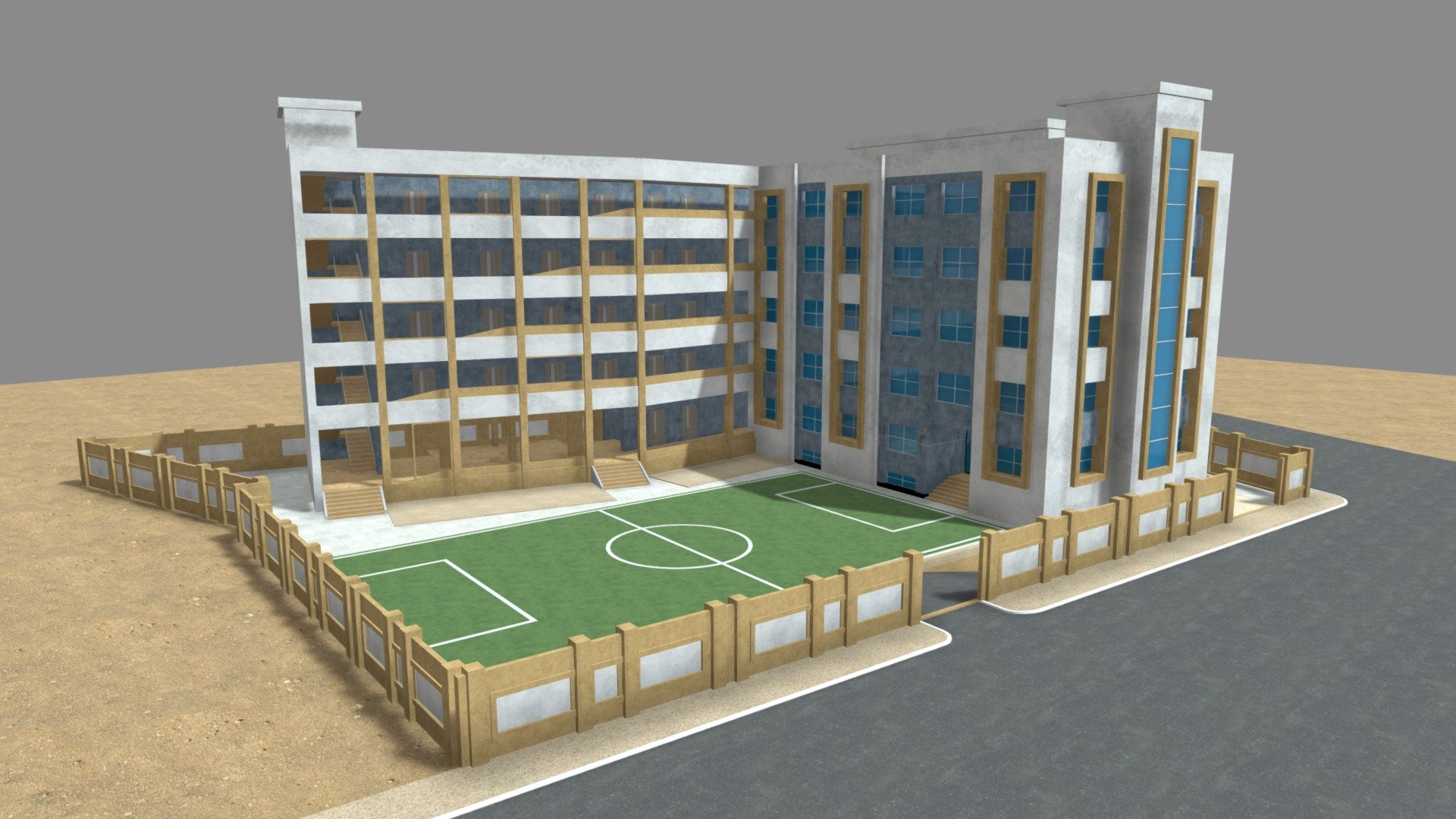 0206 - School Architecture Project - 2D/3D - Buy Royalty Free 3D model ...