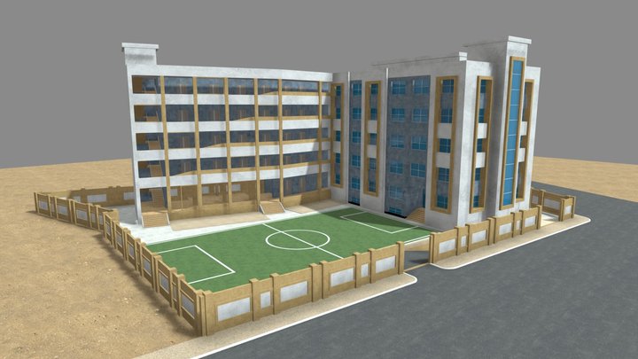 0206 - School Architecture Project - 2D/3D 3D Model