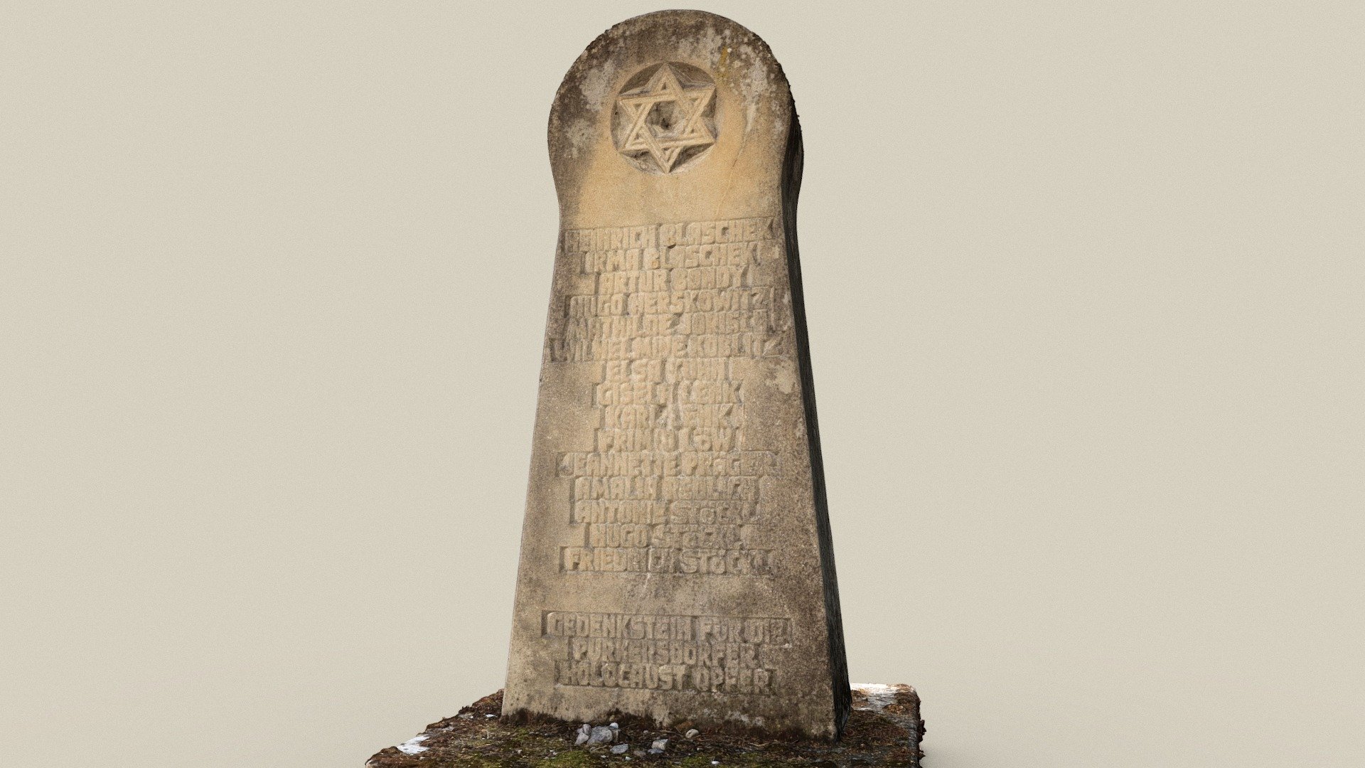 Gedenkstein — Sketchfab embed 3D viewer