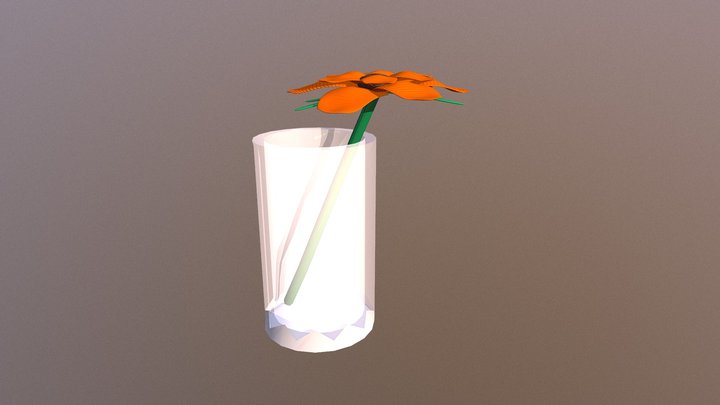 Flower And Vase 3D Model