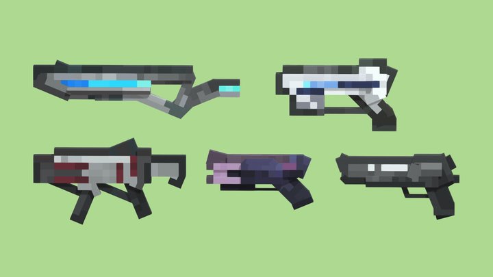 [1] Guns*5 | minecraft 3D Model
