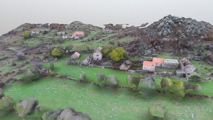 Abandoned Mountain Village; Ploča 3D Model