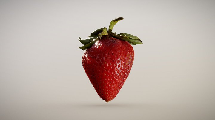 Red Garden Strawberry 3D Model
