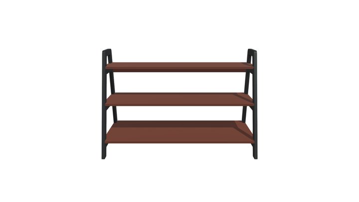 Contemporary Book Shelf 3D Model