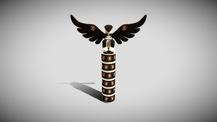 XList Totem Pole Blank 3D Model
