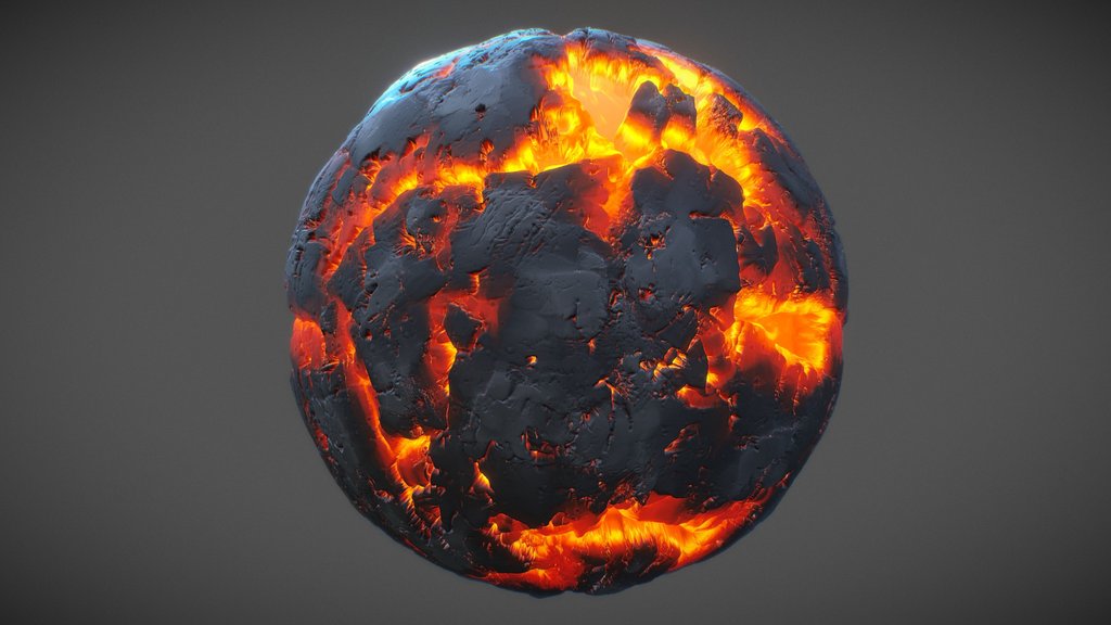 Stylized Lava With Displacement Nodevember day 1