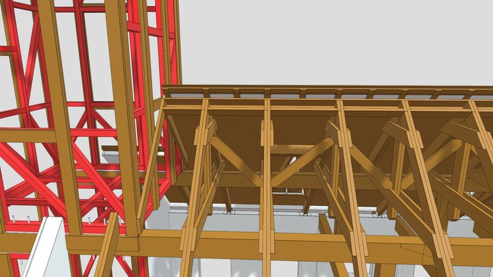 luther church  2024  steel-wood 29_09 3D Model