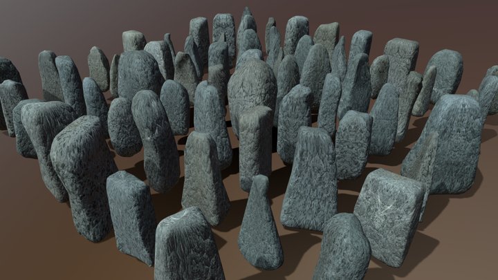 Megalith Pack (dark, low-Poly) 3D Model