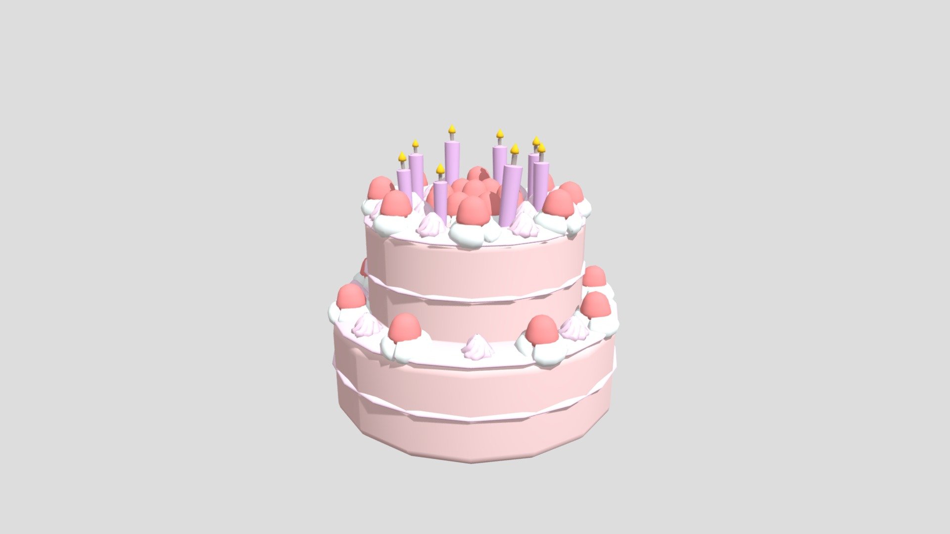 Strawberry-cake - Download Free 3D model by qxuyeo [962c66e] - Sketchfab