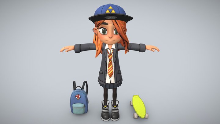 Cartoon project - Olivia 3D Model