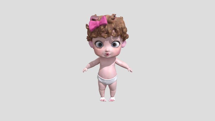 Baby girl 3D Model