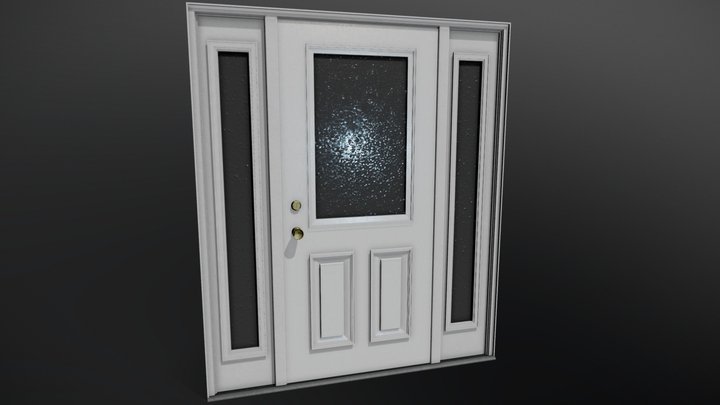 Front Door Low Poly Mobile Ready 3D Model