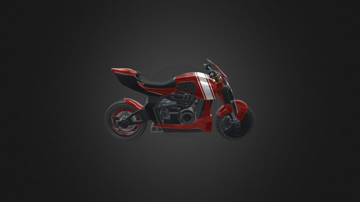 Cyberpunk Inspired Motorbike 3D Model