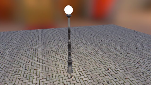 Victorian Lamp Post #1 3D Model