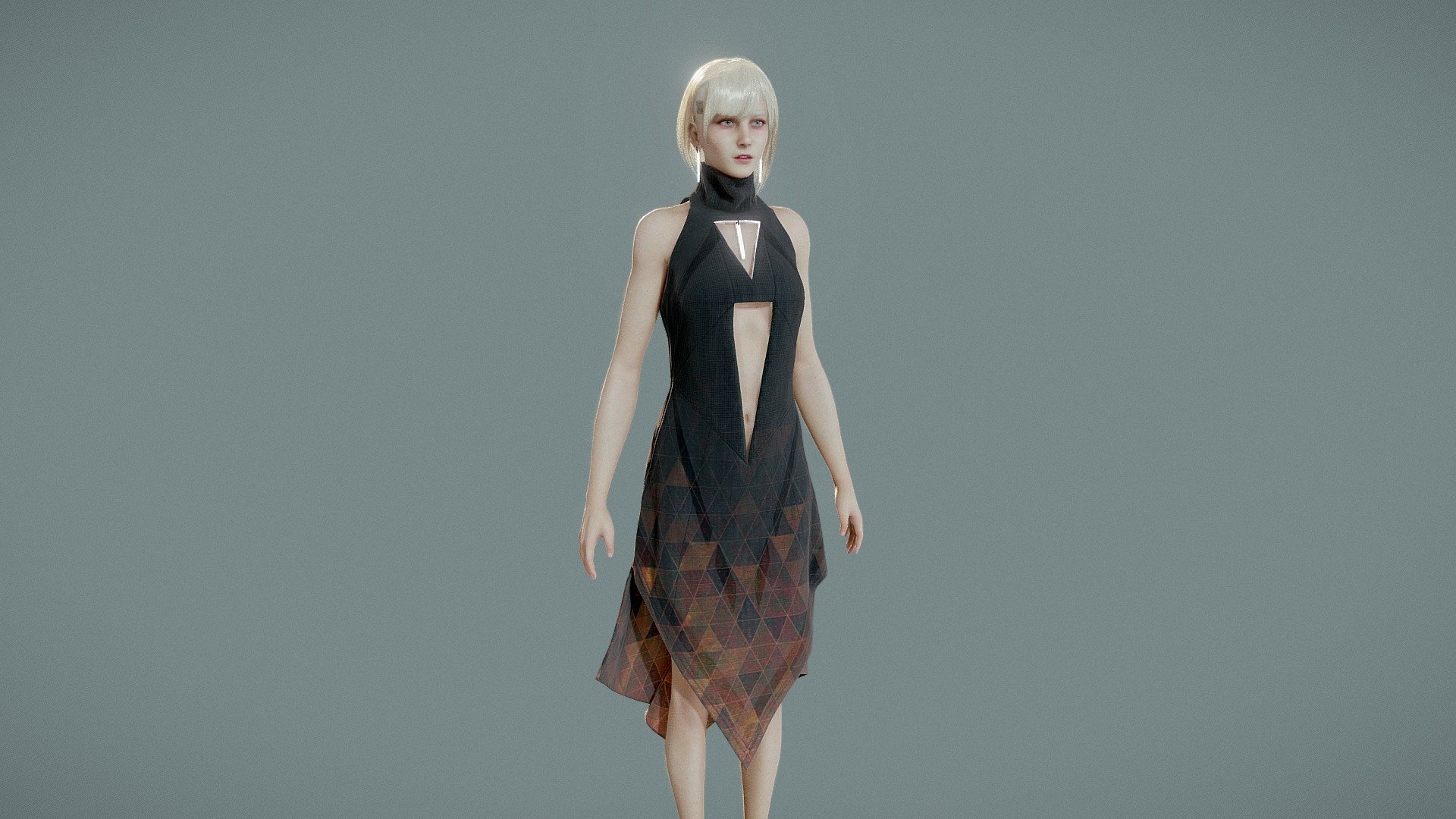 Futuristic girl posing 3D Model $22 - .fbx .obj - Free3D