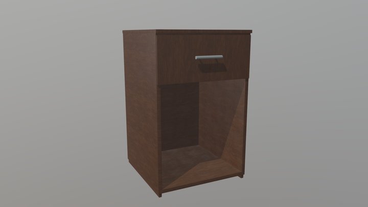 Cabinet darkwood 3D Model