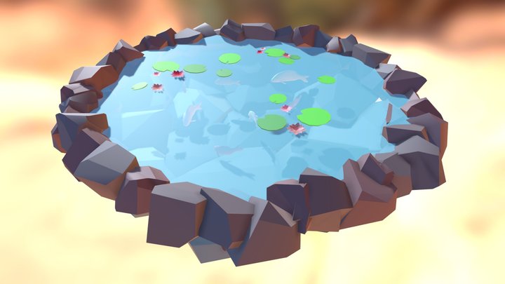 Fish pond 3D Model