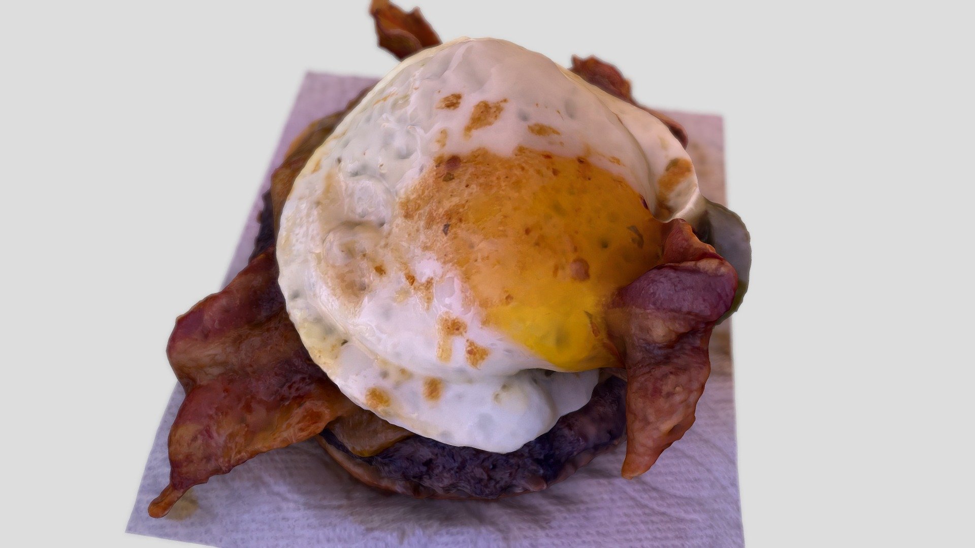 34: Egg Jalapeño Open Face Burger