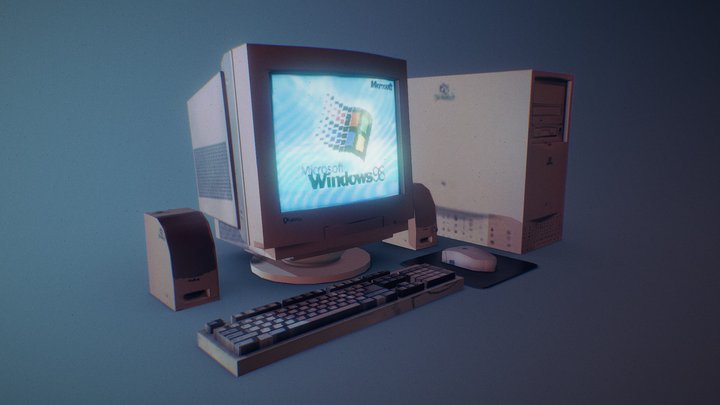 90s Desktop PC - PSX 3D Model