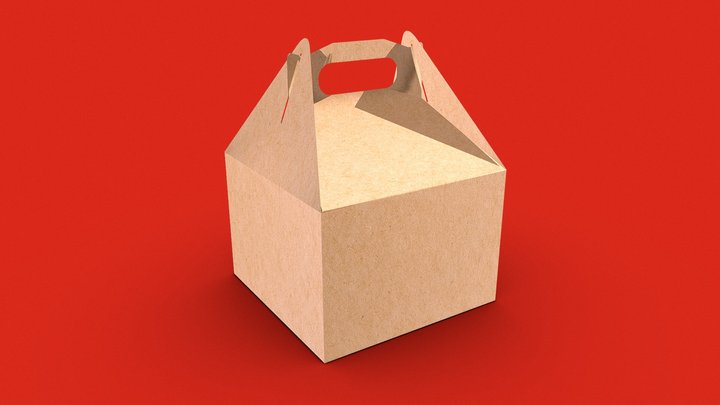 Happy Meal fast food package 3D Model
