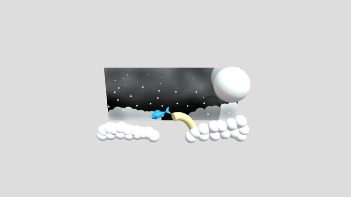 salto en las nubes 3D Model