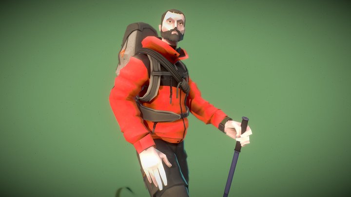 Stylized Outdoor Explorer / Hiker Character 3D Model