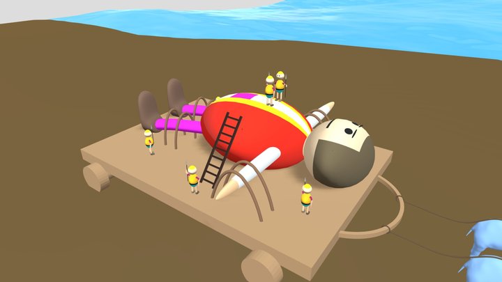 Gulliver Sea Set 3D Model