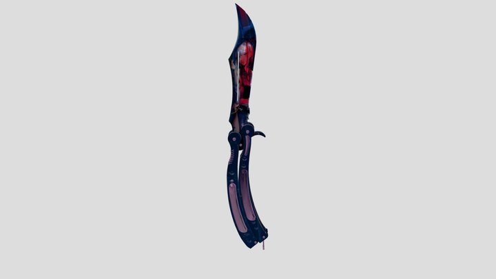butterfly-knife-Csgo_Girl_Anime 3D Model