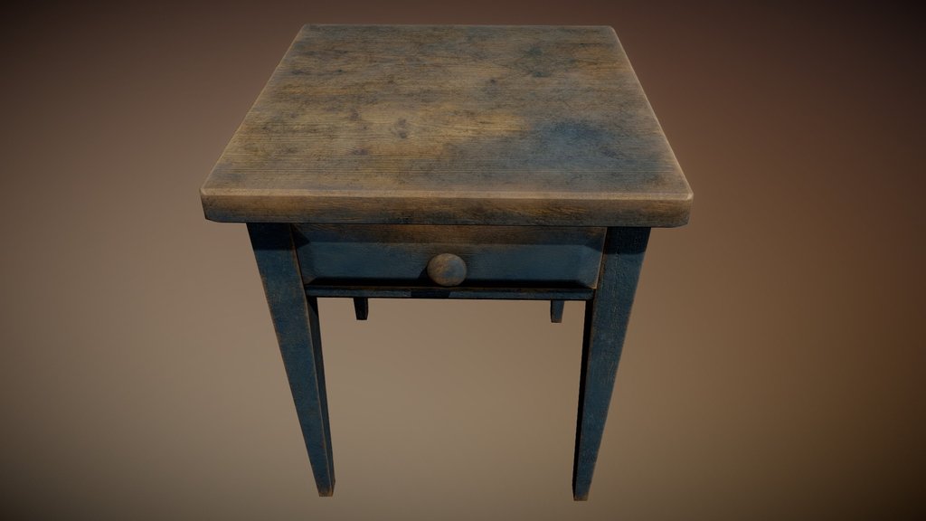 Painted Wooden Nightstand