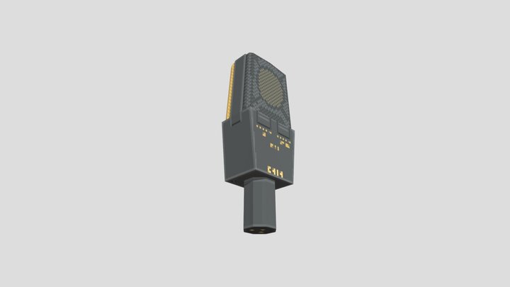 AKG C414 Condenser Microphone 3D Model