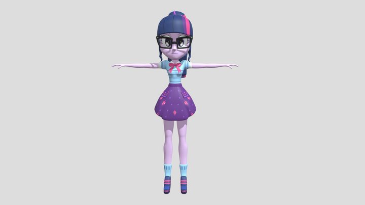 Sci Twi My Little Pony Equestria Girls 3D Model