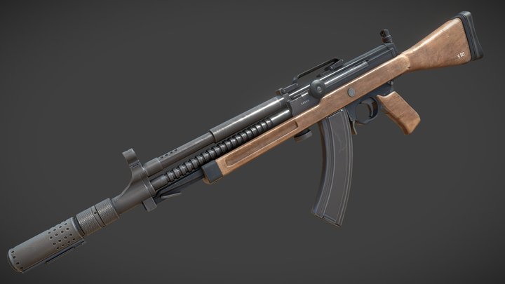 Madsen LAR - Finnish army trials. 3D Model