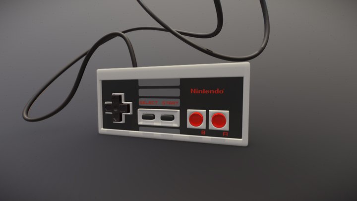 NES  Controller v1 3D Model