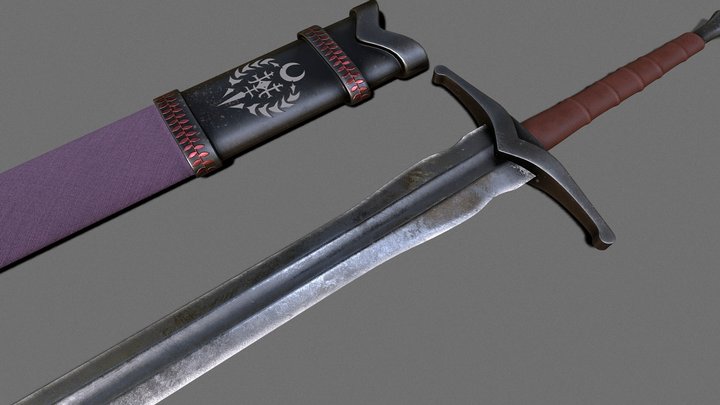 Knight Sword 3D Model