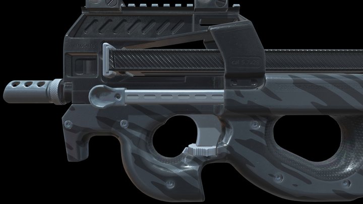 Arma de jogo P90 Modelo 3D $39 - .3ds .blend .c4d .fbx .max .ma .lxo .obj -  Free3D