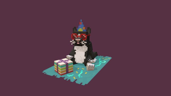 Vibing Cat 3D Model