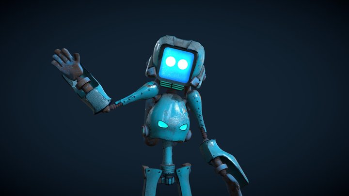 Stylized robot 3D Model